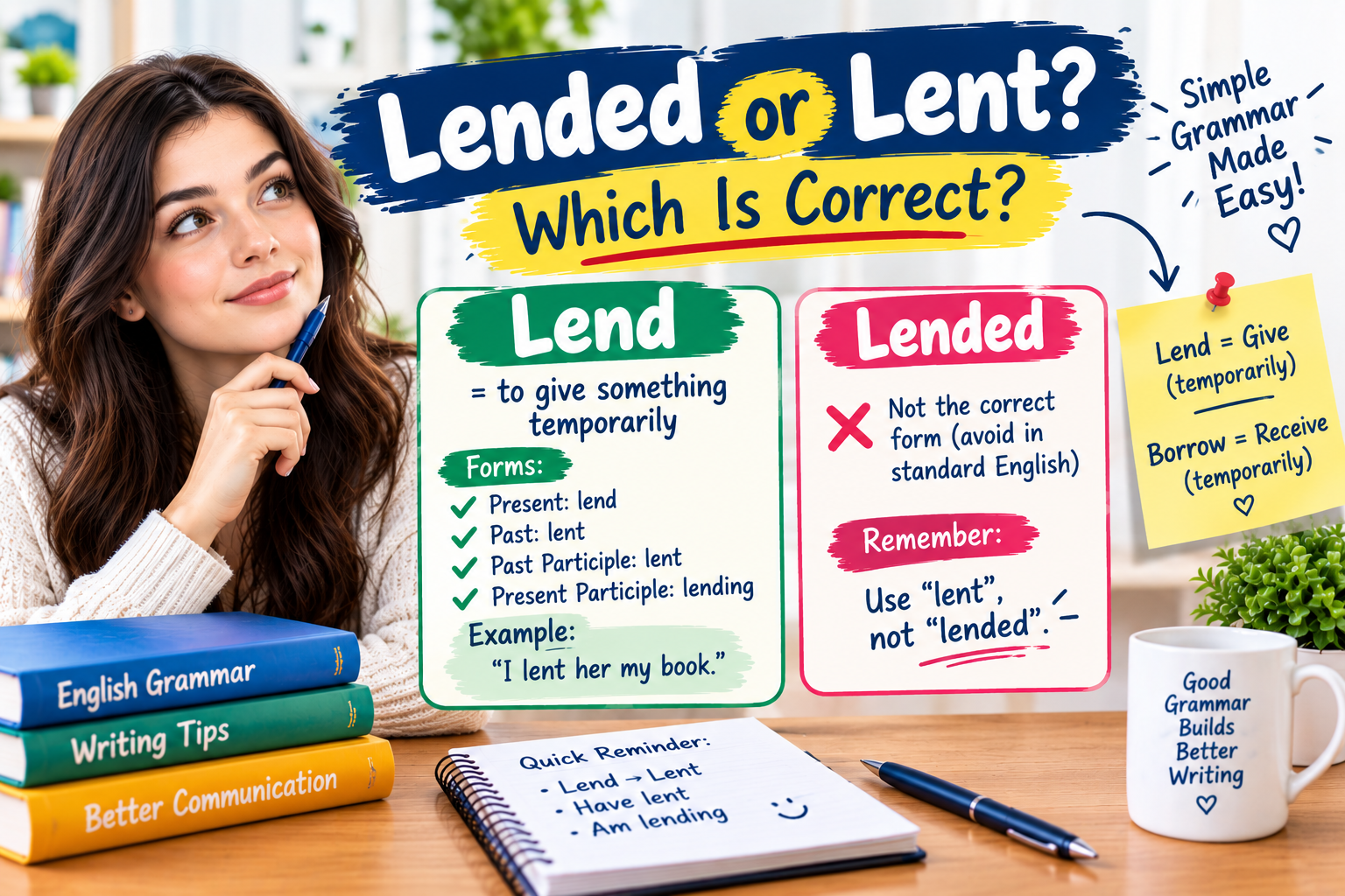 Lended or Lent: Which Is Correct?