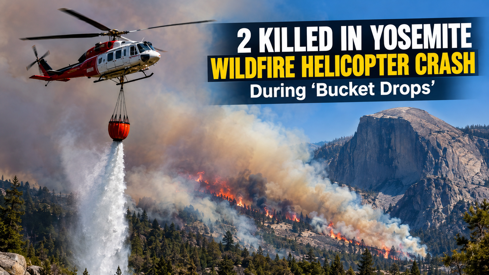2 Killed in Yosemite Wildfire Helicopter Crash During 'Bucket Drops'
