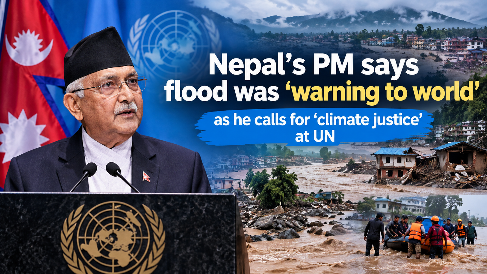Nepal Floods Spark Climate Justice Call as PM Warns the World at UN