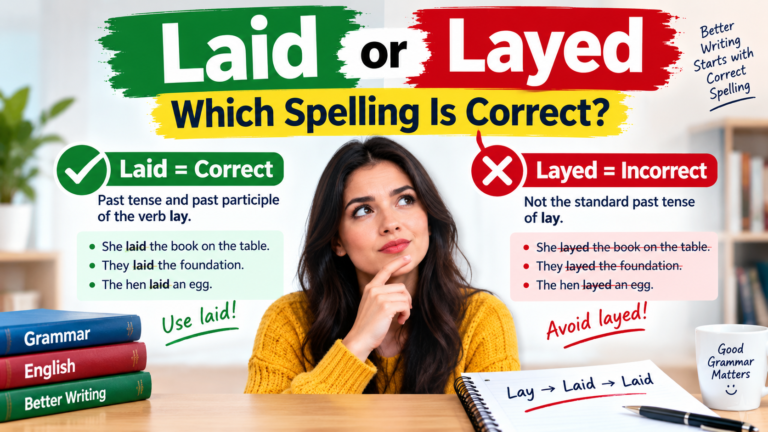 Laid or Layed: Which Spelling Is Correct?