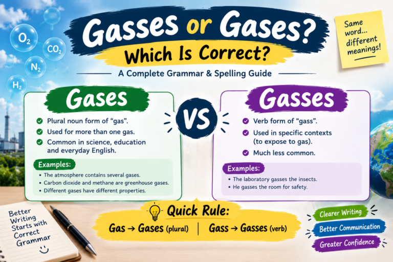 Gasses or Gases: Which Is Correct?