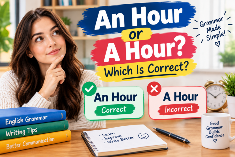 An Hour or A Hour: Which Is Correct? Grammar Guide