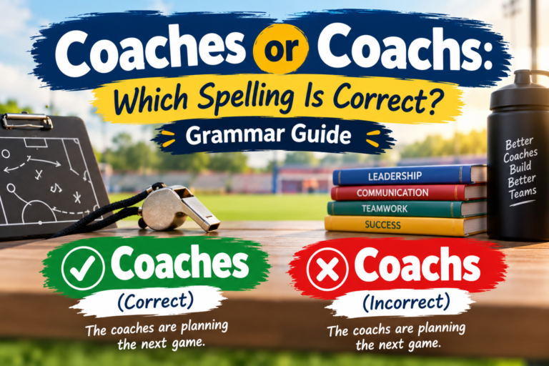 Coaches or Coachs: Which Spelling Is Correct?