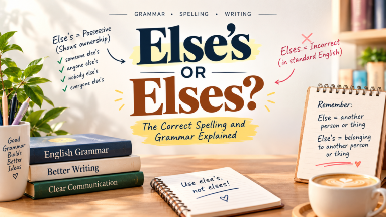 Else’s or Elses? The Correct Spelling and Grammar Explained