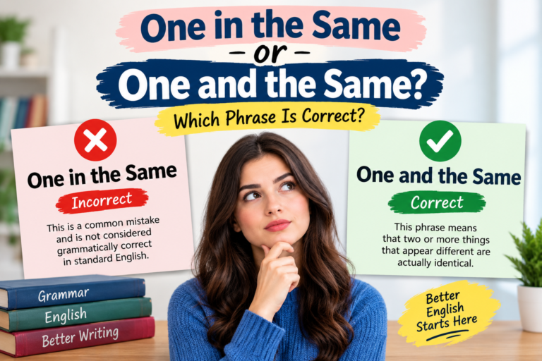 One in the Same or One and the Same: Which Phrase Is Correct?