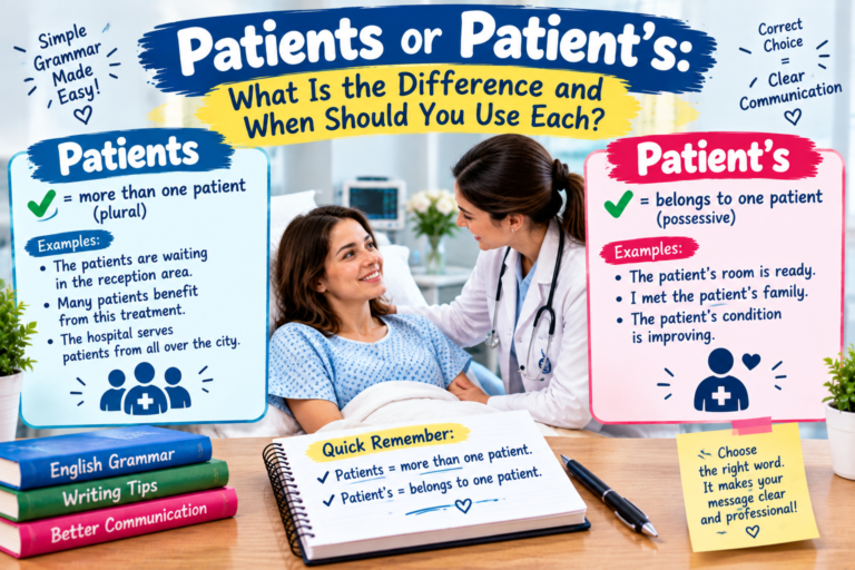 Patients or Patient’s: Which Is Correct?