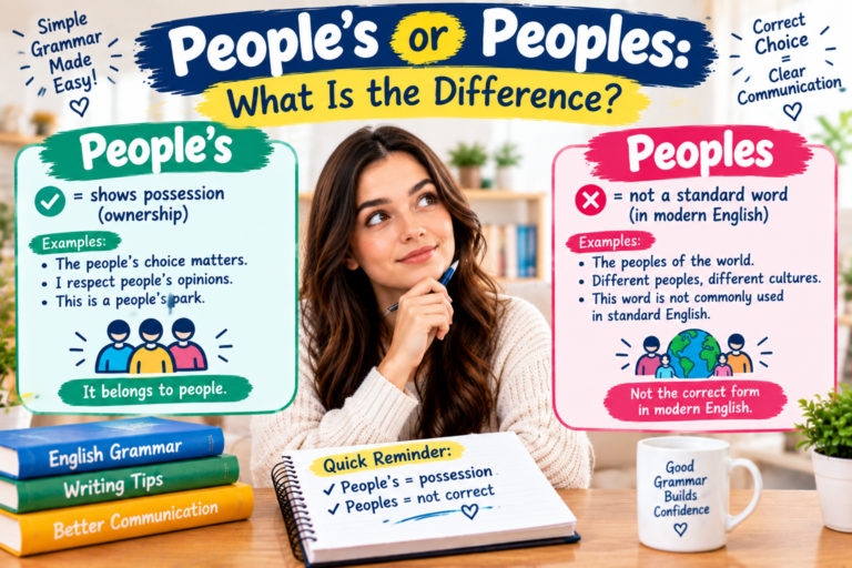 People’s or Peoples: What Is the Difference?