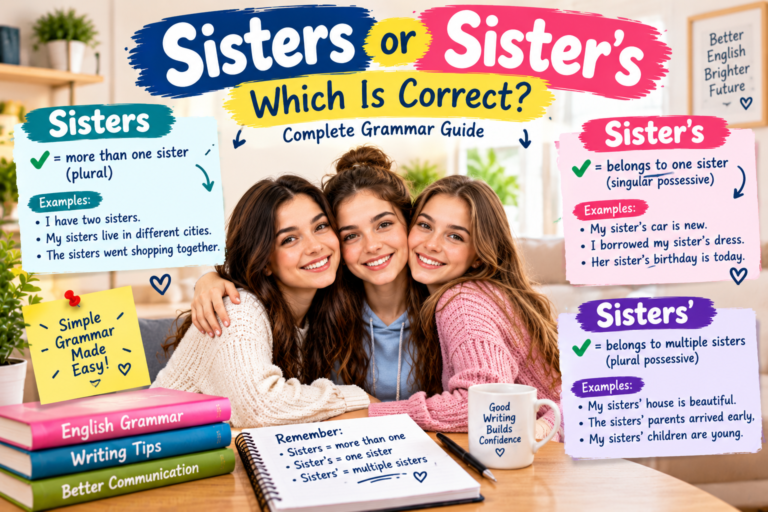 Sisters or Sister’s: Which Is Correct?